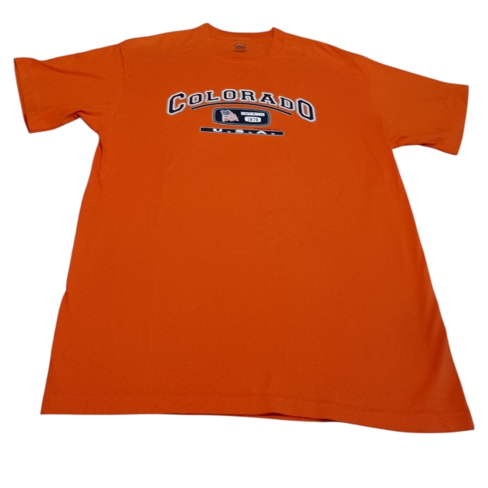 Sierra Madre 100% Cotton Colorado Orange Mens  T Shirt Large
